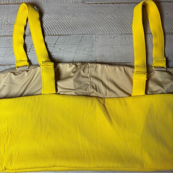Old Navy Women's Size 4X Rib Bikini Top Adjustable Straps Yellow NWT! - Picture 8 of 16